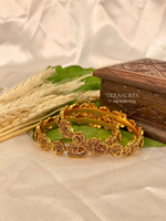 Antique flower bangle- JB13 (size 2.6)