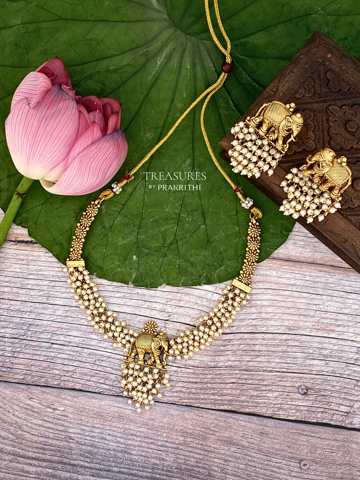 Elephant pearl Necklace- JN39