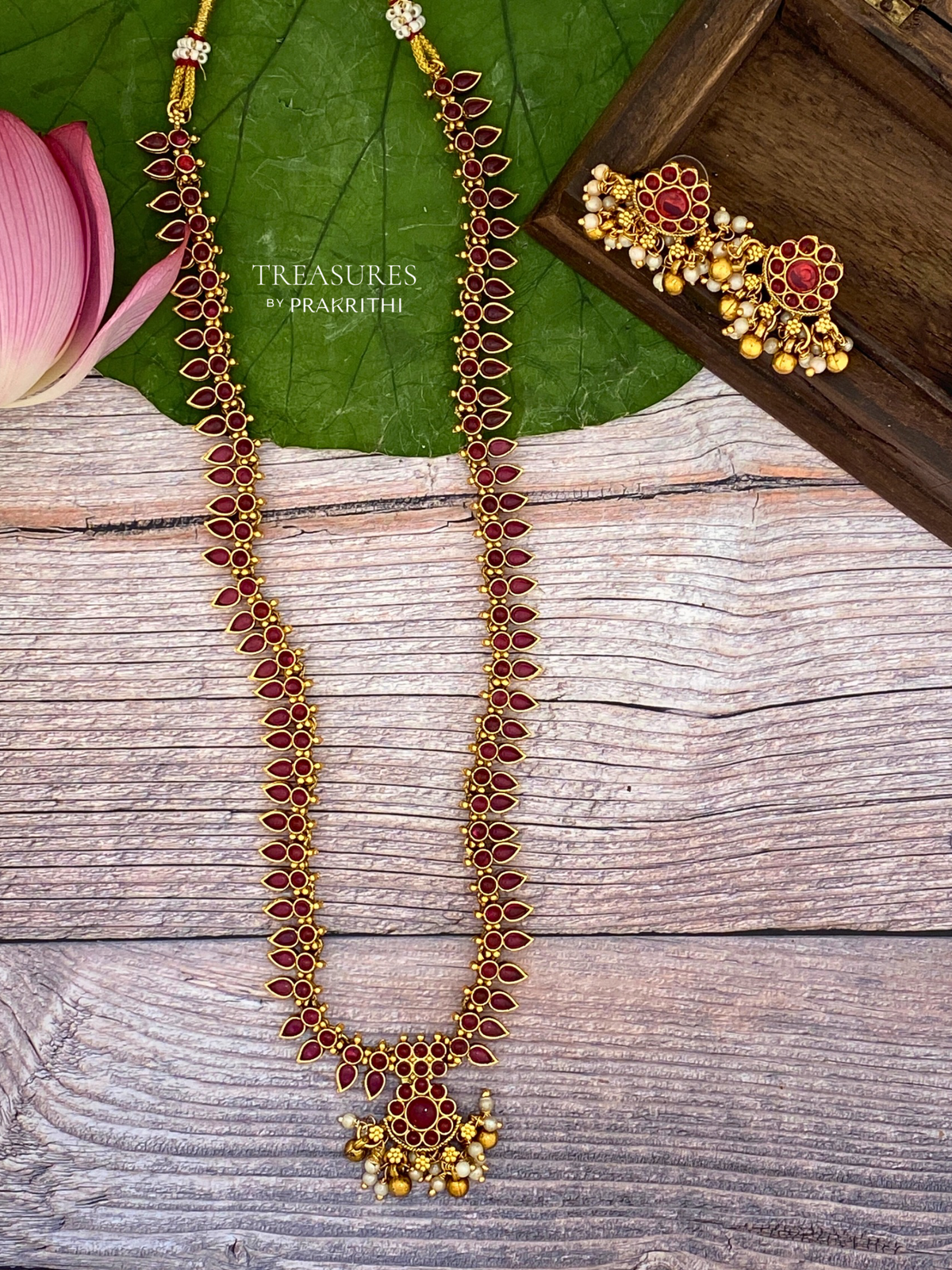 antique red long haram - JH37