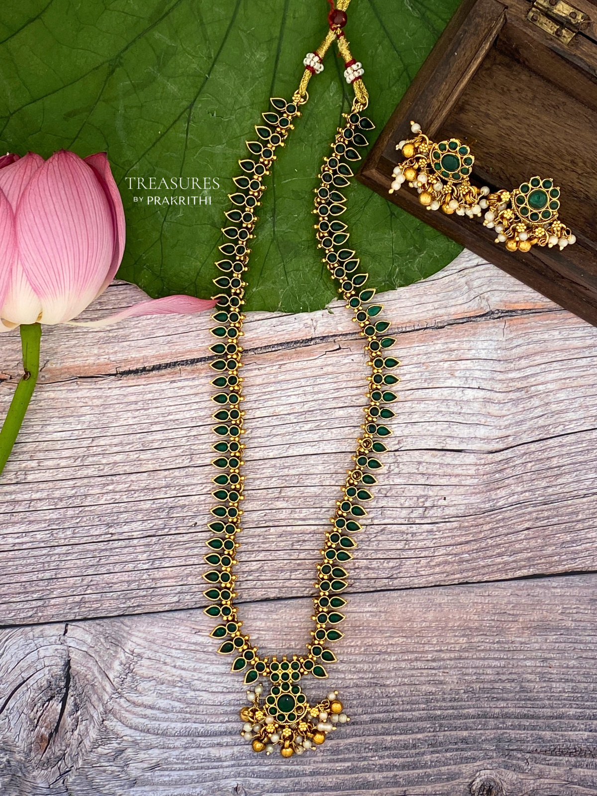 antique green long haram - JH38