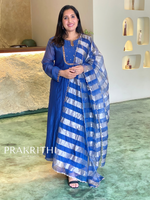 Blue color chanderi salwar set - SLN49