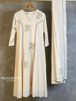 Off-white mul cotton salwar set - SNL29