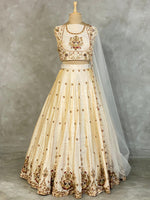 Ivory Pure Raw Silk Lehenga Set - PL13