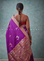 Royal purple banarasi saree - PSB01