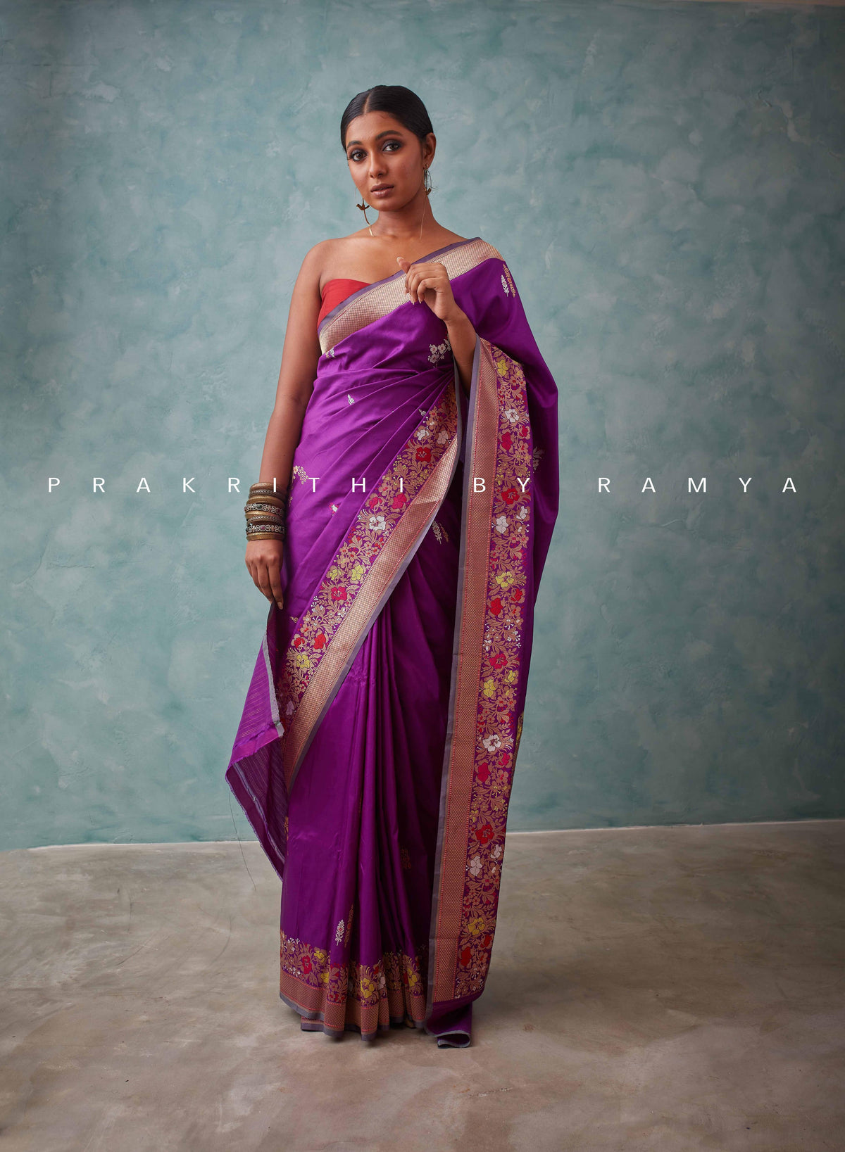 Royal purple banarasi saree - PSB01