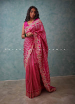 Vibrant Rani Pink Banarasi Saree - PSB02
