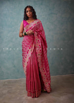 Vibrant Rani Pink Banarasi Saree - PSB02