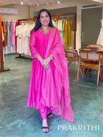 Pink chanderi salwar set - SLN46