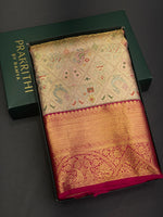 Pure tissue kanchipuram Meenakari saree - PKDMAD075
