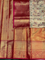 Pure tissue kanchipuram Meenakari saree - PKDMAD075