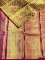 Pure tissue kanchipuram Meenakari saree - PKDPRA023