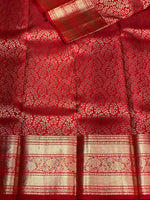 Reddish maroon pure Kanchipuram bridal saree PKDVIJ320