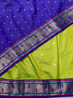 Parrot green and Violet Banarasi saree -BSPPARROT