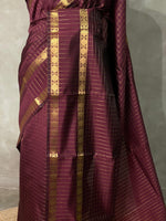 Maroon Semi Banarasi saree -LZP3