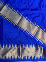 Royal Blue katan Banarasi silk saree- MPS23H