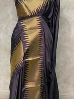 Black katan Banarasi silk saree- MPS23G