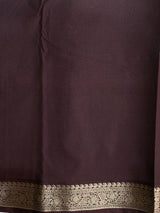 Brown kanchipuram silk saree- PSSR217