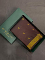 Brown kanchipuram silk saree- PSSR217