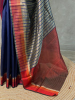 Navy Blue semi banarasi saree -PIH24