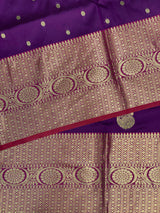 Wine colour Banarasi saree -BSP3K