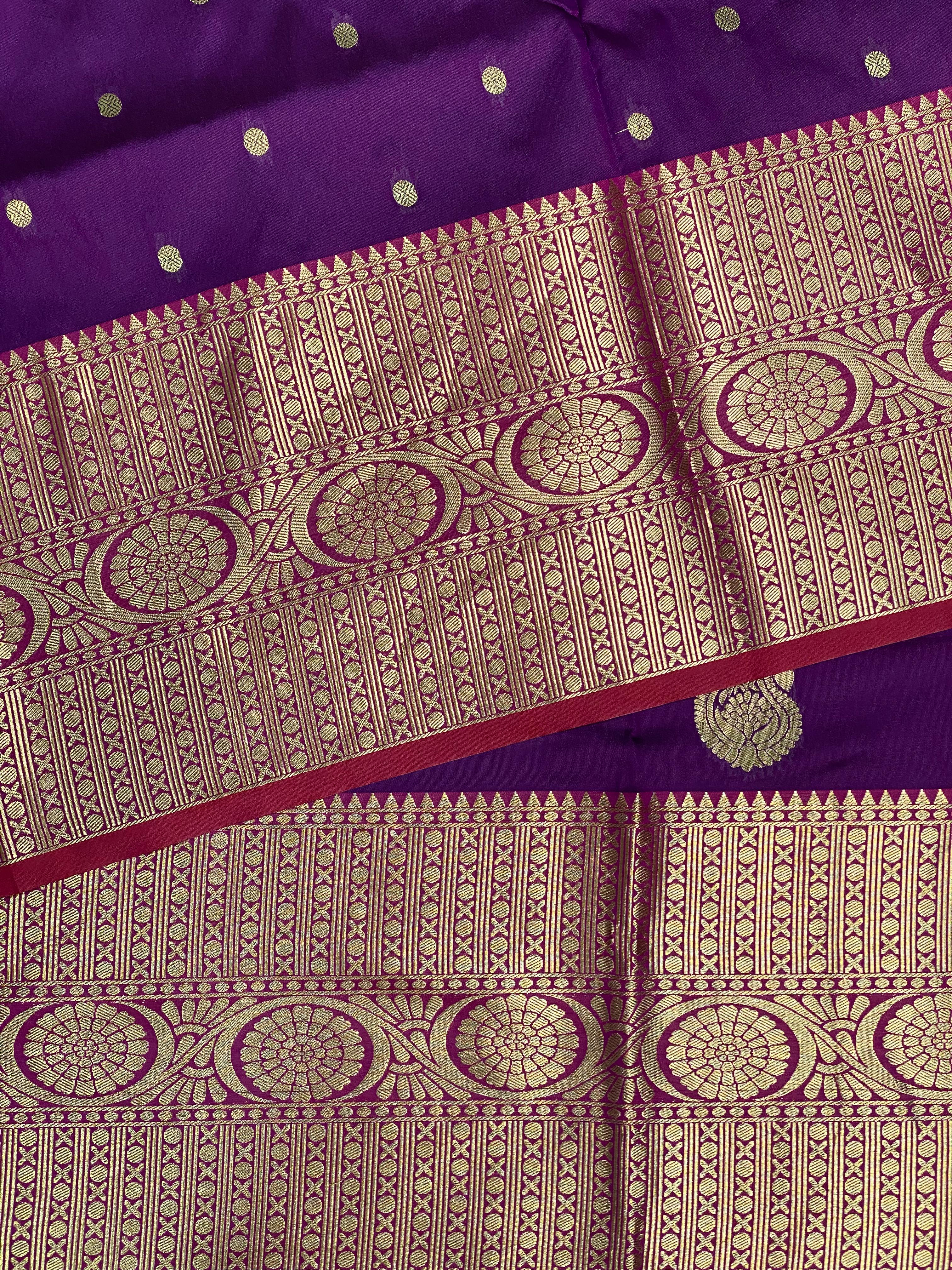 Wine colour Banarasi saree -BSP3K