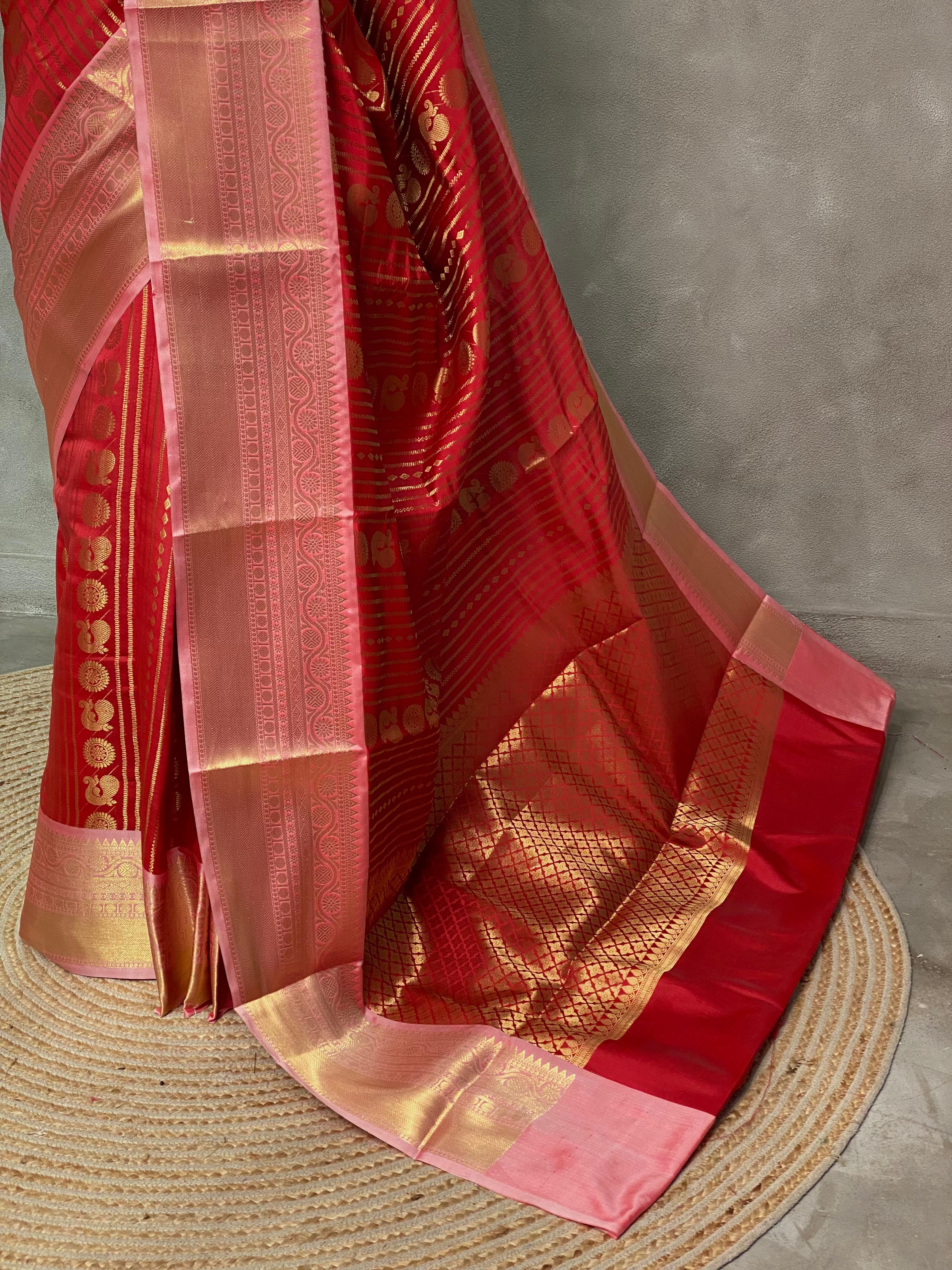 Red banarasi silksaree -LZ8B