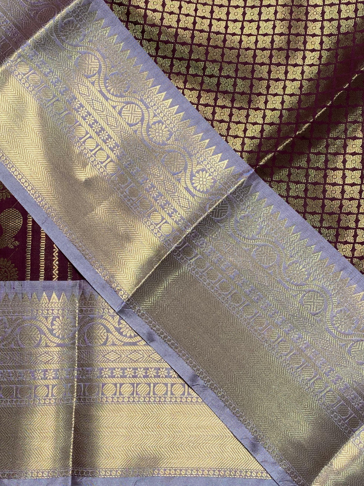 Deep maroon banarasi silksaree -LZ8C