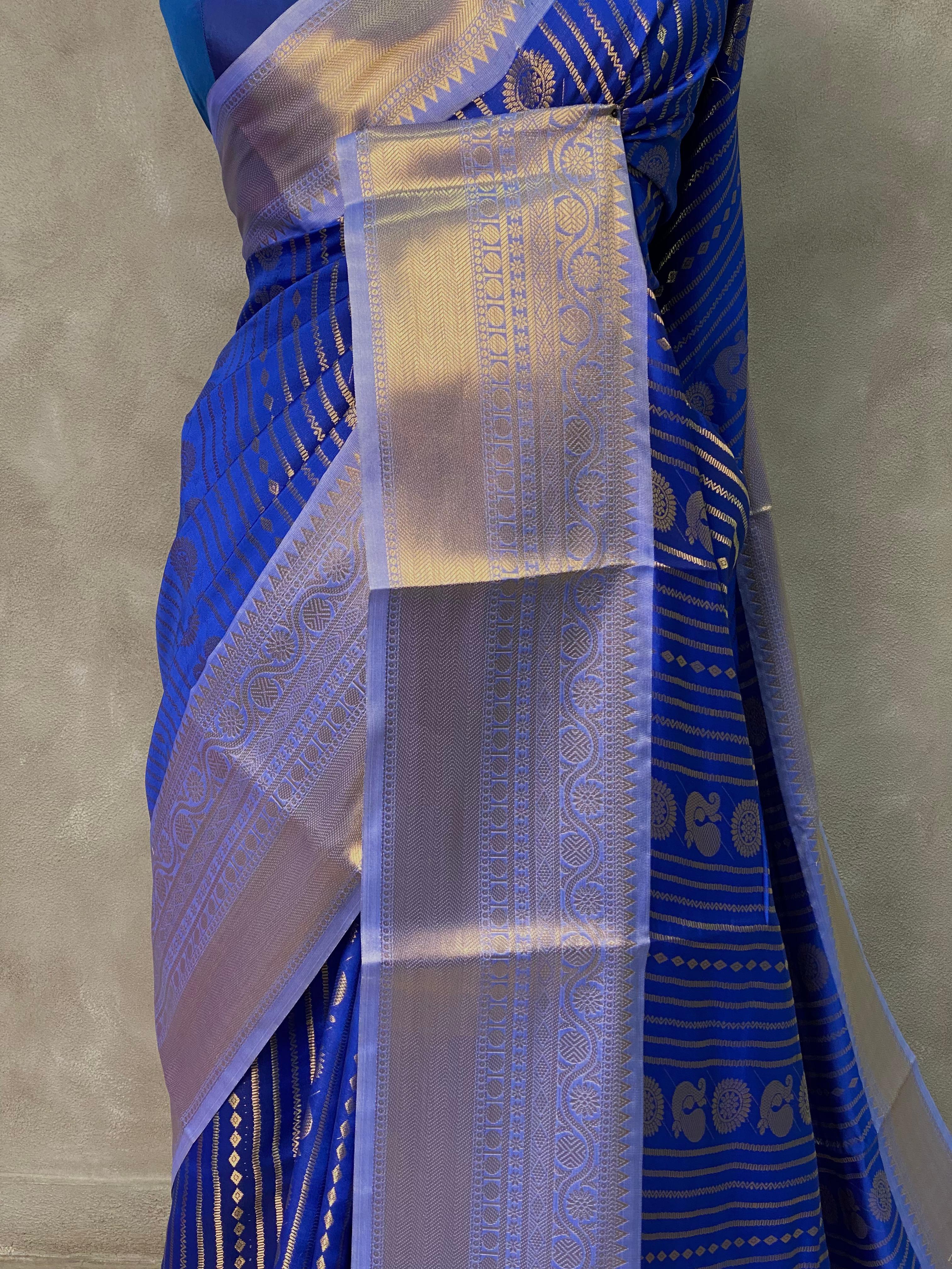 Royal Blue banarasi silksaree -LZ8A