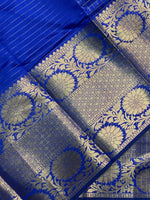 Blue Semi Banarasi saree - LZ9D