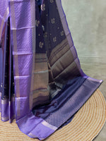 Bluish Violet and Lavendersilk saree -PIH30
