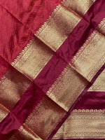 Rust Orange and Deep Maroon silk saree -BSP21