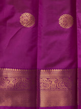Onion pink and Magenta semi kanchipuram soft silk saree - PSSN199N