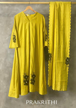 Mustard Yellow cotton salwar set - SLN02