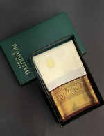 Off white and Purple kanchipuram silk saree- PSSR199