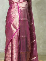 Wine Brocade banarasi saree -MPSB51A