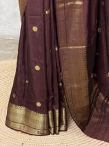 Brown Pure Viscose Silk Saree - PBRATH1A