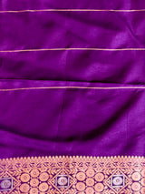 Violet Banarasi Crape silk saree - PBRHC8