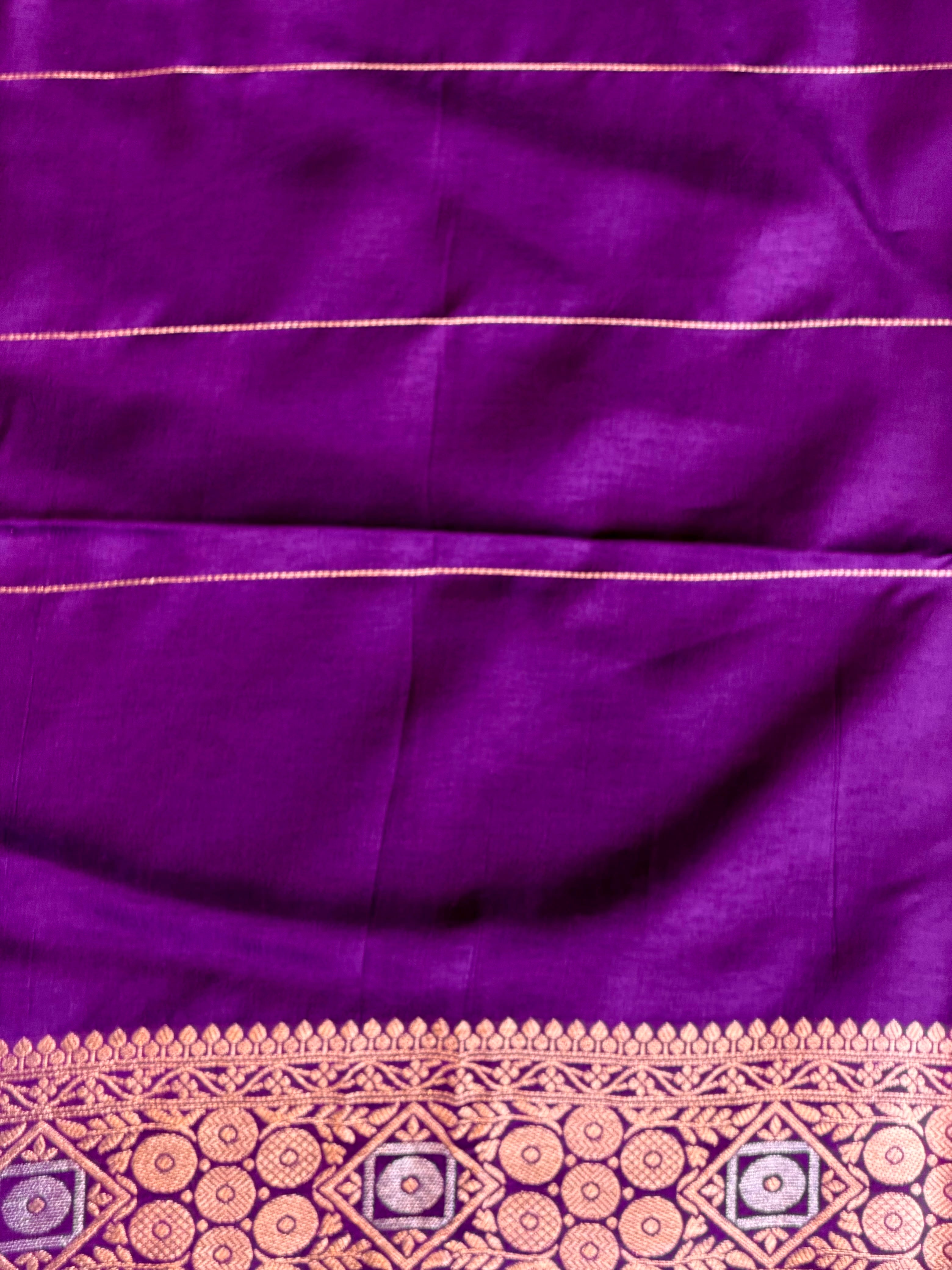 Violet Banarasi Crape silk saree - PBRHC8