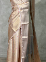 Light gold Brocade banarasi saree -MPSB51DE