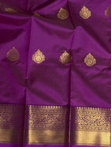 Pastal green and magenta semi kanchipuram soft silk saree - PSSN218