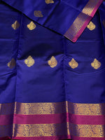 Blue and purple semi Kanchipuram Soft Silk saree - PSSN10