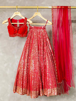 Red lehenga set - PL17