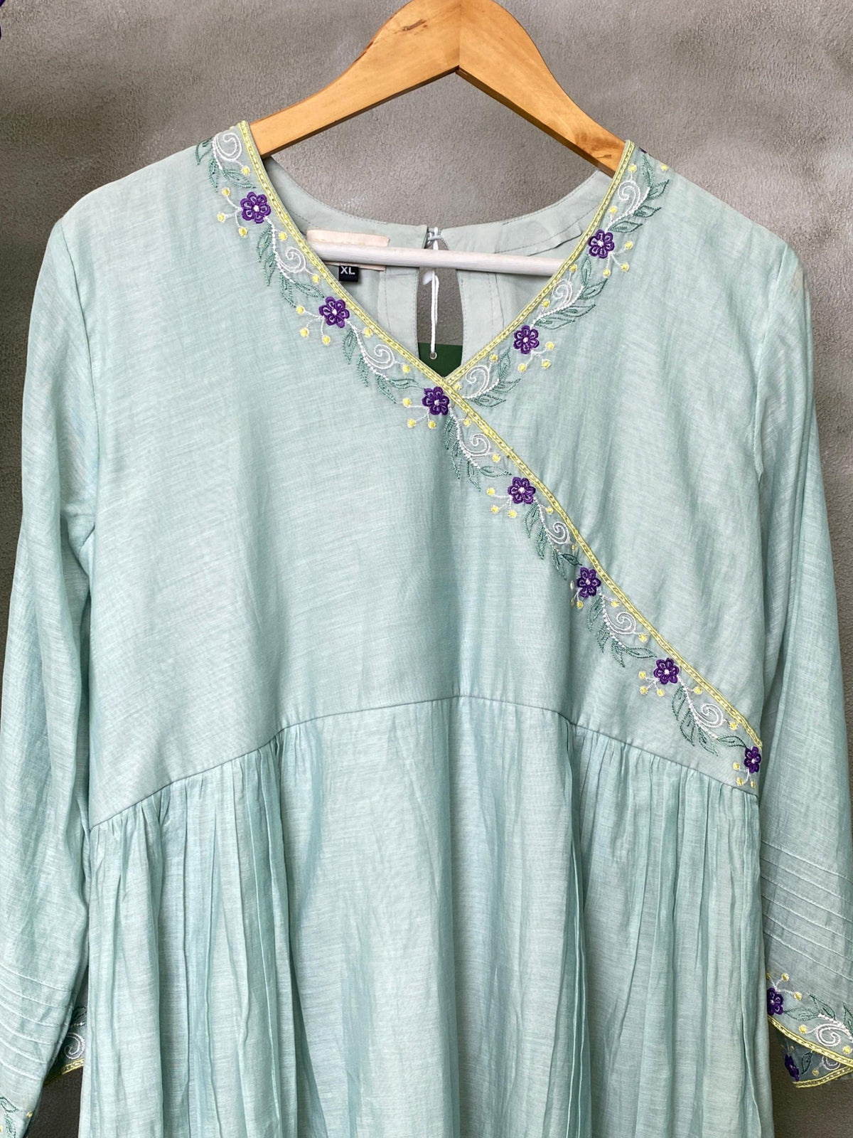 Lightblue chanderi salwar set- SNL36