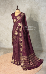 Deep Purple Chanderi silk cotton Saree - PBRFA2I