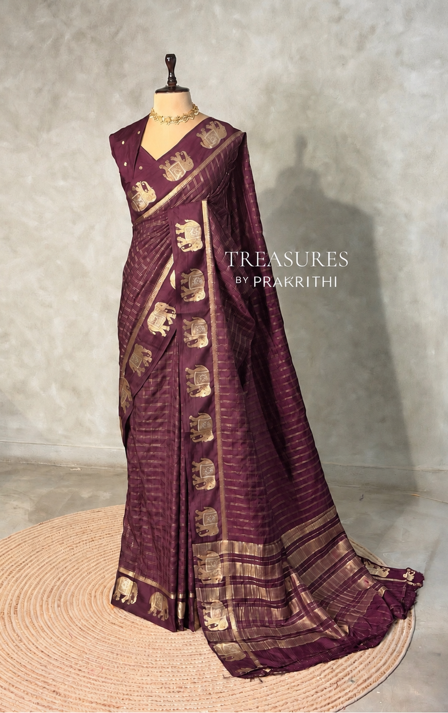 Deep Purple Chanderi silk cotton Saree - PBRFA2I