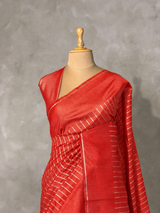 Peach semi tusser silk saree - PBRSS2B