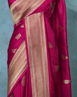 Rani Pink Viscose Silk Saree - PBRATH5