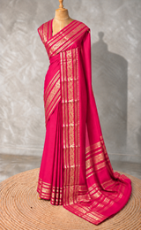Rani Pink mysore crepe Silk Saree - PBRMJ10