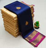Blue and purple semi Kanchipuram Soft Silk saree - PSSONB