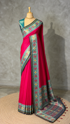 Rani Pink pochampalli silk Saree - PBRKIV4A